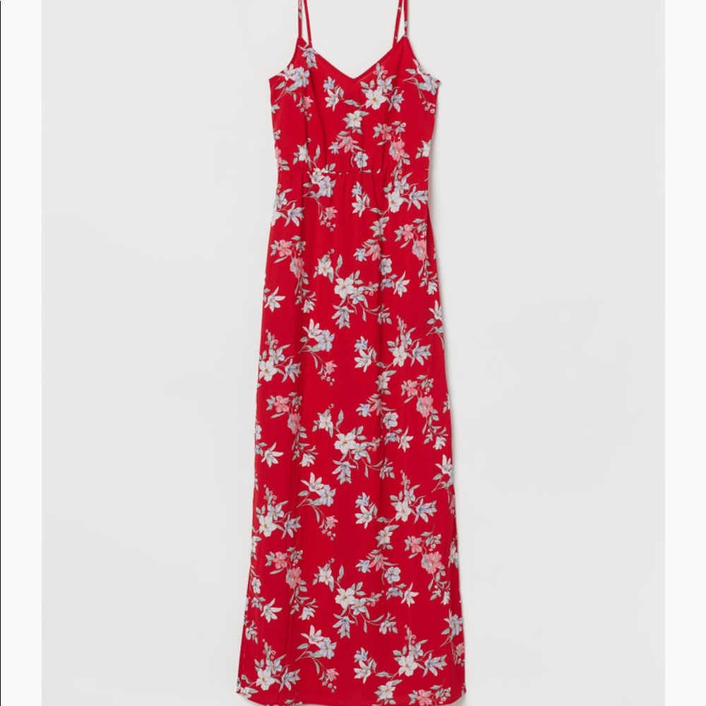 H&M Crêped Floral Maxi Dress
